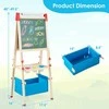 Promotions Vaikiška molbertas, reguliuojamas dvispusis, 44,5x40,6x101,6-125,7 cm, natūrali mėlyna
