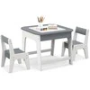 Promotions Vaikiškas stalas su kėdėmis, 61x61x49,5 cm, pilkas