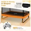 Promotions Vaikiškas batutas su sūpynėmis ir apsauginiu tinklu, 190x122x210 cm, oranžinis