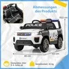 Promotions Elektrinis automobilis, 103x65x55,5 cm, baltas