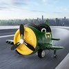 Promotions Elektrinis vaikiškas automobilis, Lėktuvo dizainas, 124x100x62 cm, Žalia Geltona