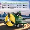 Promotions Elektrinis vaikiškas automobilis, Lėktuvo dizainas, 124x100x62 cm, Žalia Geltona