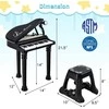 Promotions Vaikiškas pianino klaviatūros komplektas su taburete ir mikrofonu, 35,6x30,5x54,6 cm, juodas