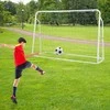 Promotions Vaikiški futbolo vartai su atmušimo tinkleliu, 187x60x102-122,5 cm, balti