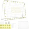 Promotions Vaikiški futbolo vartai su atmušimo tinkleliu, 187x60x102-122,5 cm, balti