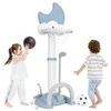 Promotions Vaikiškas krepšinio lankas 4-in-1 sporto centras, 56x50x114-152 cm, mėlyna balta