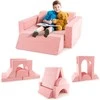 Promotions Vaikų modulinė žaidimų sofa, 105.4x100.3x48.3 cm, pilka ir rožinė