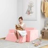 Promotions Vaikų modulinė žaidimų sofa, 105.4x100.3x48.3 cm, pilka ir rožinė