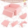 Promotions Vaikiška modulinė žaidimų sofa, 105.4x100.3x48.3 cm, rožinė