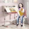 Promotions Vaikų rašomasis stalas, aukščio reguliavimas, 80x50x81-104 cm, pilka