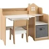 Promotions Vaikiškas rašomasis stalas ir kėdžių komplektas, 94x40x76,5 cm, balta, natūrali