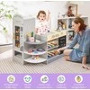 Promotions Vaikų maisto prekių parduotuvės žaidimų rinkinys, pilkas