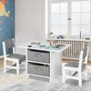 Promotions Vaikiškas stalas ir 2 kėdžių komplektas, 71x48x50 cm, pilkas