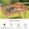Promotions Lauko valgomojo stalas, eglės mediena, 99x61x76 cm, natūralus