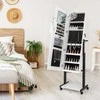 Promotions Papuošalų spintelė, Reguliuojamo aukščio pilno ilgio veidrodis, 45,7x35,6x155-175,3 cm, Balta