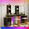 Promotions Kosmetinis staliukas su LED apšvietimu, 80x40x137 cm, juodas