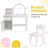 Promotions Vaikiškas kosmetinis staliukas su kėdute, 80x40,6x94 cm, baltas