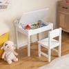 Promotions Vaikų veiklos stalo ir kėdžių rinkinys, 66x39.4x58.4 cm, Pilka balta