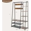 Promotions Įėjimo koridoriaus medinis stovas su daiktadėže, 118,1x40,6x180,3 cm, juoda ir ruda