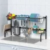 Promotions Indų džiovinimo stovas, reguliuojamas virš kriauklės, 53-99x30x53 cm, juodas
