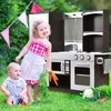 Promotions Vaikiška medinė virtuvės žaidimų rinkinys, 97.1x30x95 cm, ruda, sidabrinė