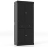 Promotions Virtuvės sandėliavimo spintelė, 76x40x183 cm, juoda