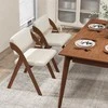 Promotions Sulankstoma virtuvės valgomojo kėdė, 53.3x55.9x76.2 cm, riešutmedžio, smėlio spalvos