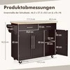 Promotions Virtuvės vežimėlis, 121.9x45.7x92.7 cm, Baltas
