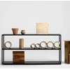 Customform Gėlių vazonas, Palmus, 100x35 cm, Juoda