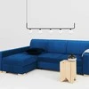 Customform Kampinė Sofa-Lova, STABLE L, 95x232 cm, Spanguolių Mėlyna