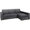 Customform Kampinė Sofa-Lovalaukė, STABLE R, 95x232 cm, Gelsvai Pilka