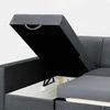 Customform Kampinė Sofa-Lovalaukė, STABLE, 95x232 cm, Pilka Gelsvai Violetinė