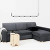 Customform Kampinė Sofa-Lovalaukė, STABLE R, 95x232 cm, Gelsvai Pilka