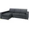 Customform Kampinė Sofa-Lovalaukė, STABLE, 95x232 cm, Pilka Gelsvai Violetinė