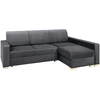 Customform Kampinė Sofa-Lovalaukė, STABLE R, 95x232 cm, Gelsvai Pilka