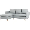 Customform Kampinė sofa, LOVER L, 0.9x1.89 m, Pilka