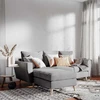 Customform Kampinė Sofa, LOVER L, 0.9x1.89 m, Pilka
