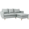 Customform Kampinė sofa, LOVER R, 0.9x1.89 m, Pilka