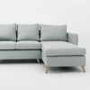 Customform Kampinė sofa, LOVER R, 0.9x1.89 m, Pilka