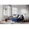 Customform Kampinė sofa, LOVER R, 0.9x1.89 m, Rašalinė