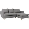 Customform Kampinė sofa, LOVER R, 0.9x1.89 m, Pilka