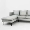 Customform Kampinė Sofa, POSH L Juodas, 89x210 cm, Pilka