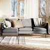 Customform Kampinė Sofa, POSH L Juodas, 89x210 cm, Pilka