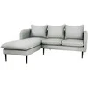 Customform Kampinė Sofa, POSH L Juodas, 89x210 cm, Pilka