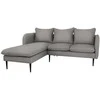 Customform Kampinė Sofa, POSH L Juodas, 89x210 cm, Pilka
