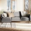 Customform Kampinė Sofa, POSH L Juodas, 89x210 cm, Pilka