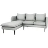Customform Kampinė Sofa, POSH L Juodas, 89x210 cm, Pilka