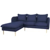Customform Kampinė Sofa, POSH L WOOD, 0.89x2.1x0.9 m, Rašalinė