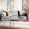 Customform Kampinė sofa, POSH L WOOD, 0.89x2.1x0.9 m, Platininė pilka