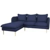 Customform Kampinė Sofa, POSH L WOOD, 0.89x2.1x0.9 m, Rašalinė